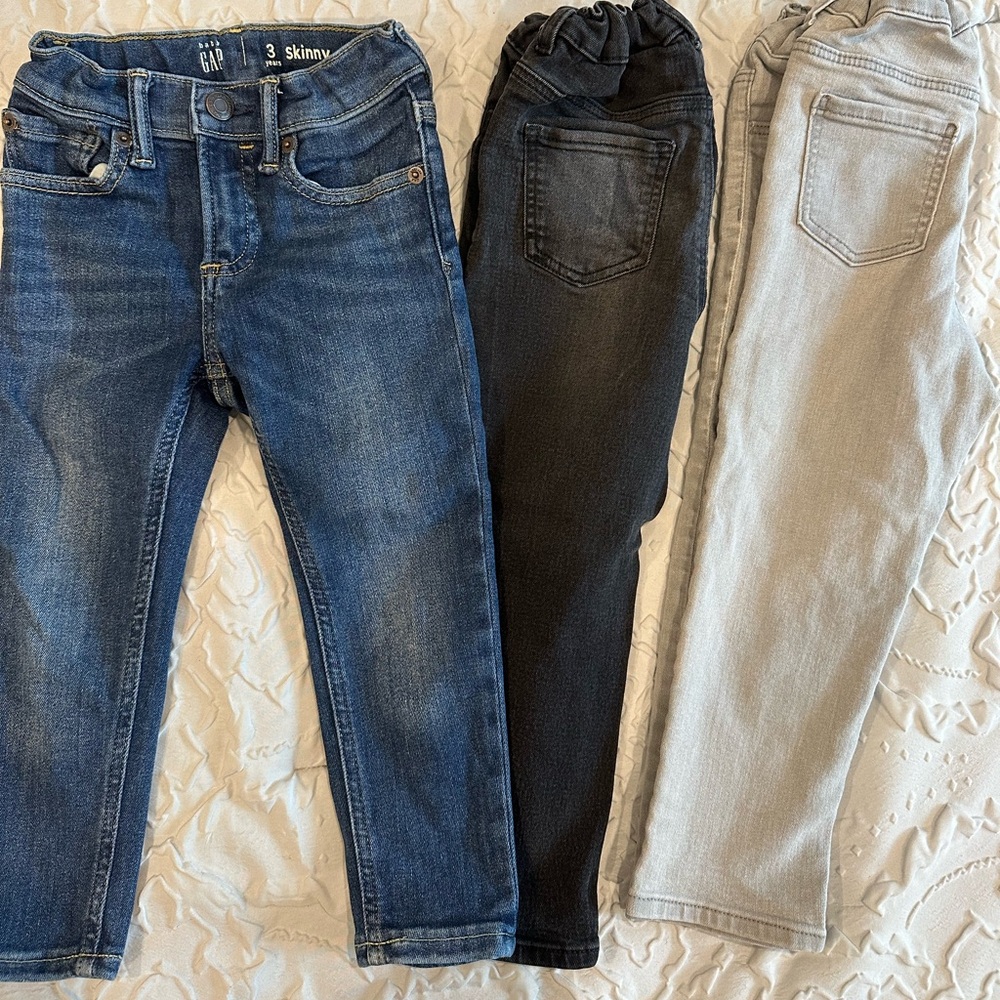 GAP & H&M Toddler Blue, Black, Gray 3T